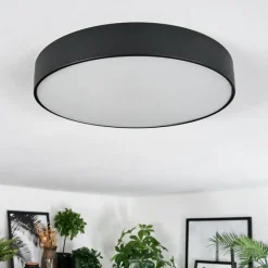 hofstein Diagonal Plafonnier LED Noir, 1 lumière, Télécommandes