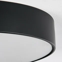 hofstein Diagonal Plafonnier LED Noir, 1 lumière, Télécommandes