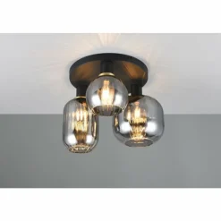 Luminaires Trio Diva Plafonnier Noir, 3 lumières