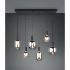 Luminaires Trio Diva Suspension Noir, 6 lumières