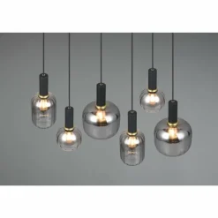 Luminaires Trio Diva Suspension Noir, 6 lumières