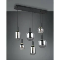 Luminaires Trio Diva Suspension Noir, 6 lumières