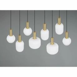 Luminaires Trio Diva Suspension Laiton, 8 lumières