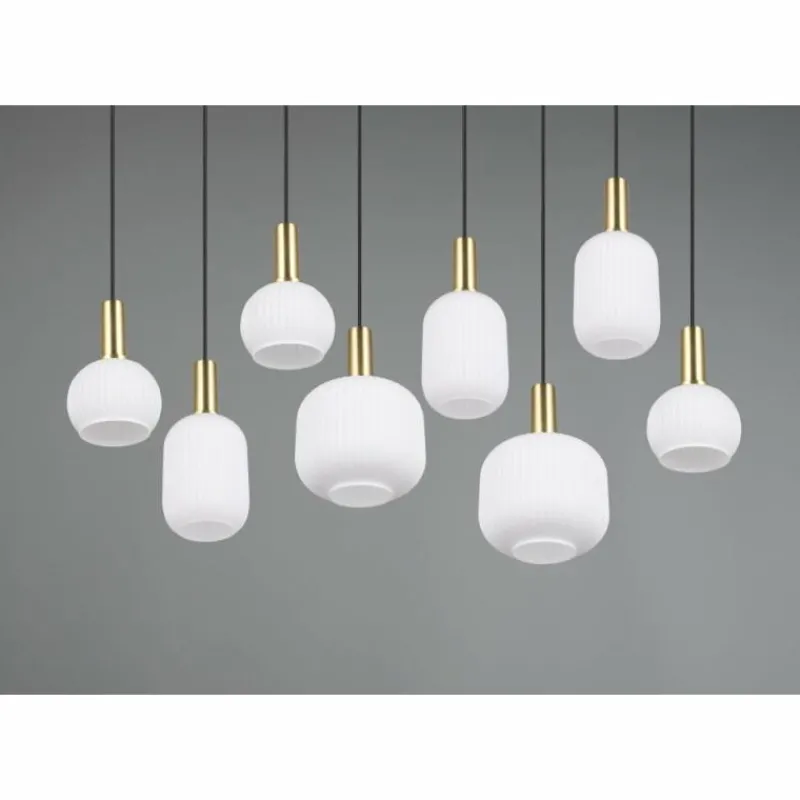 Luminaires Trio Diva Suspension Laiton, 8 lumières