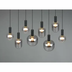 Luminaires Trio Diva Suspension Noir, 8 lumières