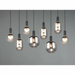 Luminaires Trio Diva Suspension Noir, 8 lumières