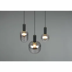 Luminaires Trio Diva Suspension Noir, 3 lumières