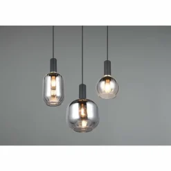 Luminaires Trio Diva Suspension Noir, 3 lumières