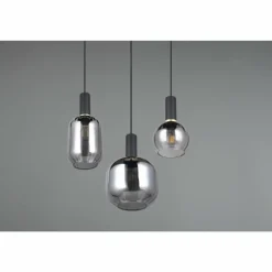 Luminaires Trio Diva Suspension Noir, 3 lumières