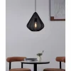 Lampes En Tissu-Luminaires Eglo DOLWEN Suspension Noir, 1 lumière