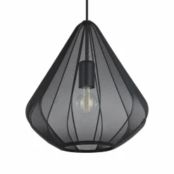 Lampes En Tissu-Luminaires Eglo DOLWEN Suspension Noir, 1 lumière