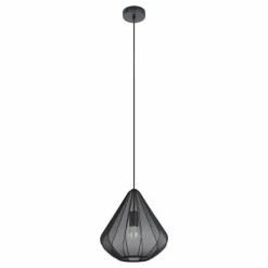 Lampes En Tissu-Luminaires Eglo DOLWEN Suspension Noir, 1 lumière