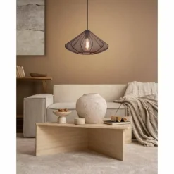 Lampes En Tissu-Luminaires Eglo DOLWEN Suspension Noir, 1 lumière