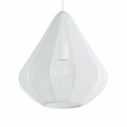 Lampes En Tissu-Luminaires Eglo DOLWEN Suspension Blanc, 1 lumière