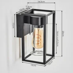 hofstein Doninhas Lampe murale d´extérieur Noir, 1 lumière