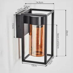 hofstein Doninhas Lampe murale d´extérieur Noir, 1 lumière