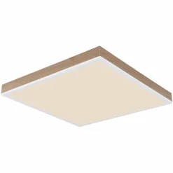 Lampes En Bois-Luminaires Globo Lighting Doro Plafonnier LED Écru, Blanc, 1 lumière, Télécommandes