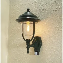 Luminaires Konstsmide Détecteur de mouvement Konstsmide Pallas Noir, 1 lumière, Détecteur de mouvement