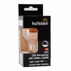 Lampes Vintages & Rétros-hofstein E27 LED 6 watt 2200 kelvin 320 lumen Ambre, 1 lumière