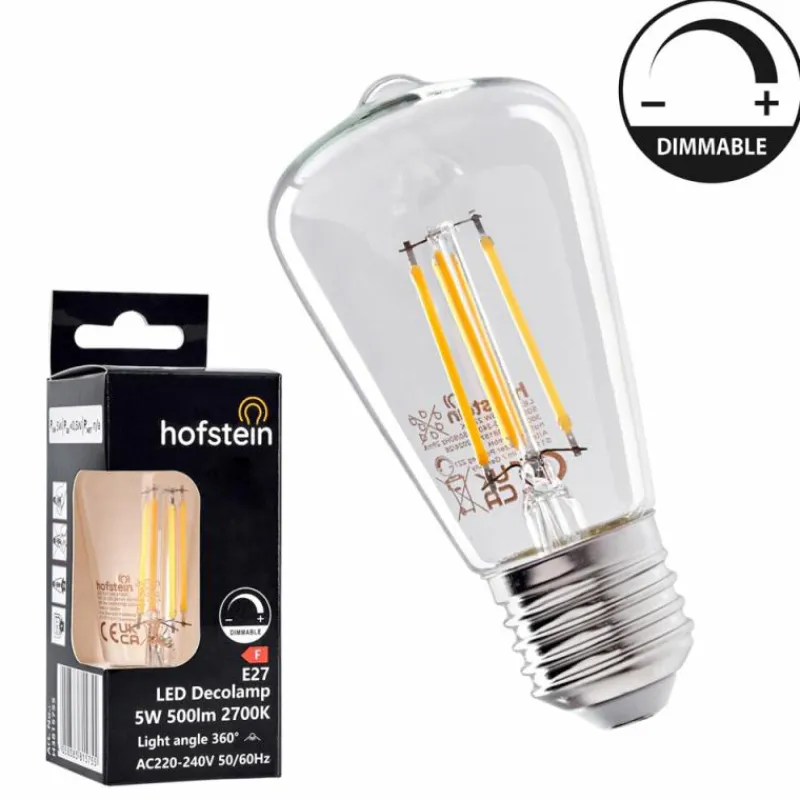 hofstein E27 LED 5 Watt blanc chaud dimmable 500 Lumen