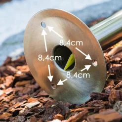 hofstein Eclairage de chemin Moskau Acier inoxydable, 1 lumière