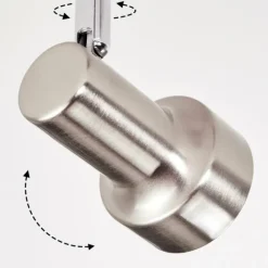 Lampes Vintages & Rétros-hofstein Edain Plafonnier, Spot de plafond LED Chrome, Nickel mat, 2 lumières