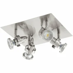 Luminaires Eglo Eglo TUKON 3 LED Nickel mat, 4 lumières* Spots Et Projecteurs