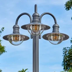 Luminaires Rustiques-hofstein Elima Luminaire extérieur, Réverbère, Eclairage de chemin Anthracite, 3 lumières