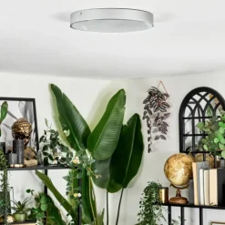 hofstein Elmar Plafonnier LED Argenté, 1 lumière