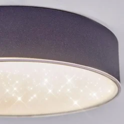 hofstein Elmar Plafonnier LED Noir, 1 lumière