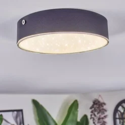 hofstein Elmar Plafonnier LED Noir, 1 lumière