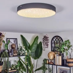 hofstein Elmar Plafonnier LED Noir, 1 lumière