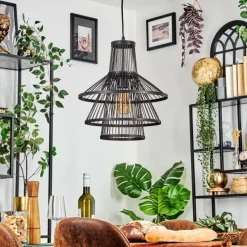 Luminaires Scandinaves-hofstein Elvor Suspension, Suspension Noir, 1 lumière