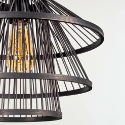 Luminaires Scandinaves-hofstein Elvor Suspension, Suspension Noir, 1 lumière