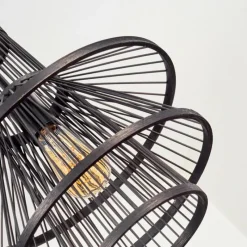 Luminaires Scandinaves-hofstein Elvor Suspension, Suspension Noir, 1 lumière