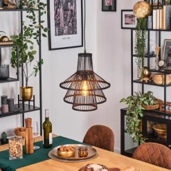 Luminaires Scandinaves-hofstein Elvor Suspension, Suspension Noir, 1 lumière