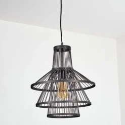 Luminaires Scandinaves-hofstein Elvor Suspension, Suspension Noir, 1 lumière