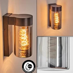 hofstein Encoberta Lampe murale d´extérieur Noir, 1 lumière