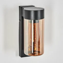 hofstein Encoberta Lampe murale d´extérieur Noir, 1 lumière, Détecteur de mouvement