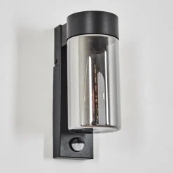 hofstein Encoberta Luminaire extérieur, Lampe murale d´extérieur Noir, 1 lumière, Détecteur de mouvement