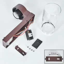 hofstein Encoberta Luminaire extérieur, Lampe murale d´extérieur Rouille, 1 lumière, Détecteur de mouvement