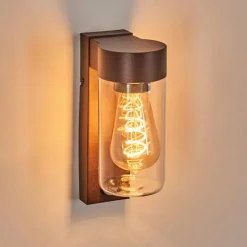 hofstein Encoberta Luminaire extérieur, Lampe murale d´extérieur Rouille, 1 lumière, Détecteur de mouvement