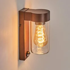 hofstein Encoberta Luminaire extérieur, Lampe murale d´extérieur Rouille, 1 lumière, Détecteur de mouvement