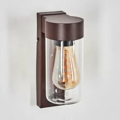 hofstein Encoberta Luminaire extérieur, Lampe murale d´extérieur Rouille, 1 lumière, Détecteur de mouvement