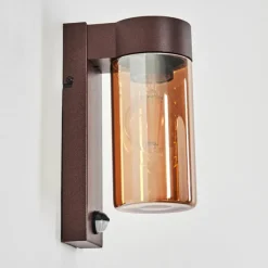 hofstein Encoberta Luminaire extérieur, Lampe murale d´extérieur Rouille, 1 lumière, Détecteur de mouvement