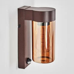 hofstein Encoberta Luminaire extérieur, Lampe murale d´extérieur Rouille, 1 lumière, Détecteur de mouvement