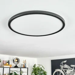 hofstein Endrup Plafonnier LED Noir, 1 lumière