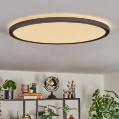 hofstein Endrup Plafonnier LED Noir, 1 lumière