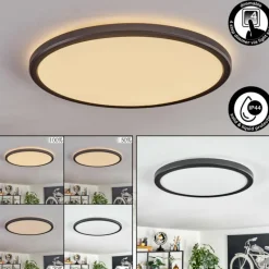 hofstein Endrup Plafonnier LED Noir, 1 lumière