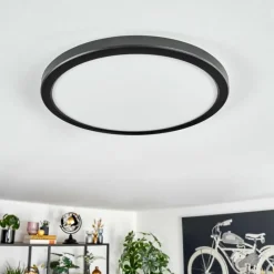 hofstein Endrup Plafonnier LED Noir, 1 lumière